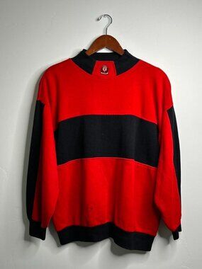 90’s vintage Red and black striped sweatshirt size large